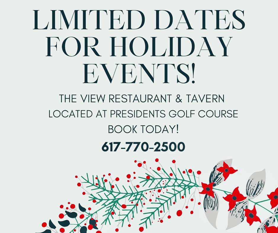Any plans for the holidays yet? Come join us at The View for all of your festivities! Call to book today.